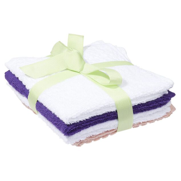 Serviette invit&eacute; carr&eacute; multicolore x4