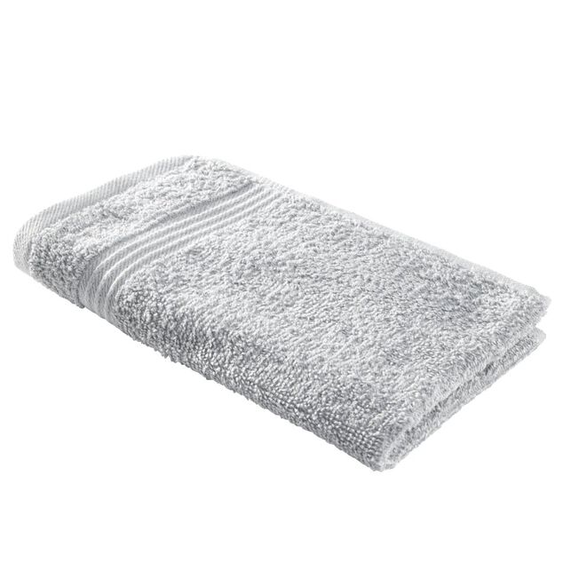 Serviette invit&eacute; 30x50cm coton gris acier