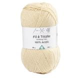 Fil à tricoter acrylique 50g beige