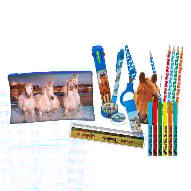 Trousse garnie motifs animaux L25cm