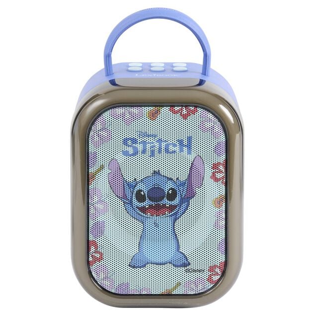 Enceinte karaok&eacute; Stitch bluetooth plastique avec 2 micros H22cm