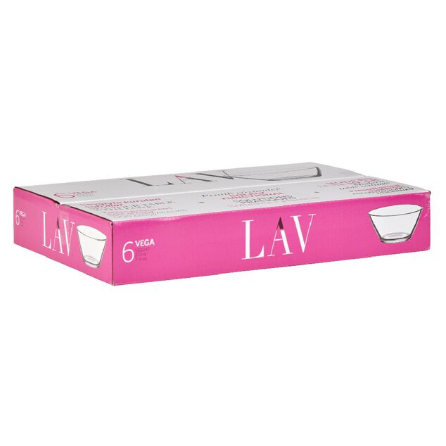 Verrine LAV en verre transparent 25 cl x6