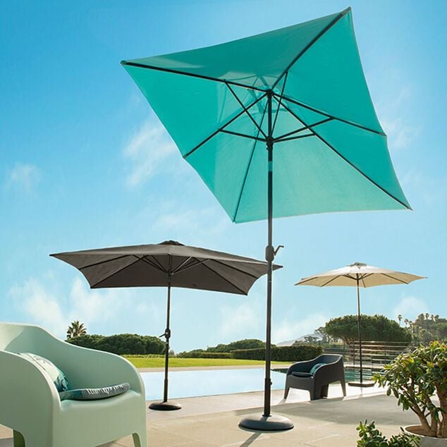 Parasol centr&eacute; rectangle TIAGO gris