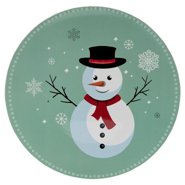 Sous assiette à motif bonhomme de neige  Ø33 cm