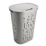 Coffre à linge 55L plastique gris 45x35xH60cm