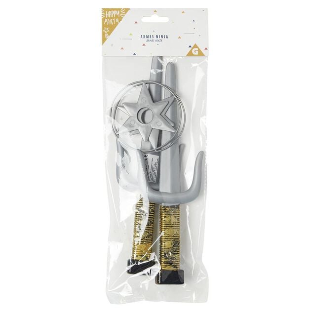Kit arme de ninja en plastique gris
