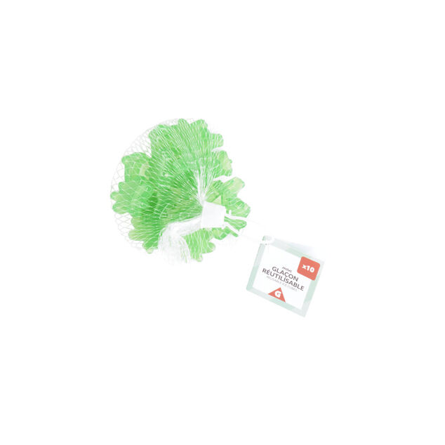Lot de 10 gla&ccedil;ons r&eacute;utilisables en forme de palmier 5x4cm