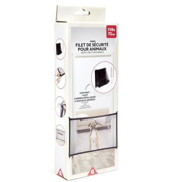 Filet de s&eacute;curit&eacute; pour animaux 110x72cm