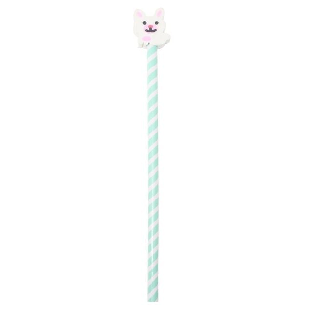 Crayon &agrave; papier kawaii avec gomme 3D int&eacute;gr&eacute;e L21cm (3 mod&egrave;les)