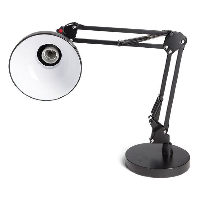 Lampe architecte m&eacute;tal noir H56cm