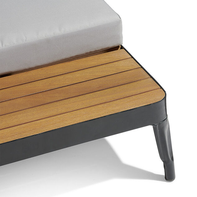 Salon de jardin Fabrik m&eacute;tal et bois certifi&eacute; FSC&reg;