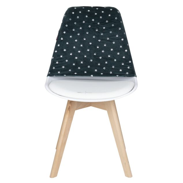 Housse de chaise No&euml;l &agrave; pois avec noeud amovible L40X50XH40 cm polyester (2 mod&egrave;les rouge ou vert)