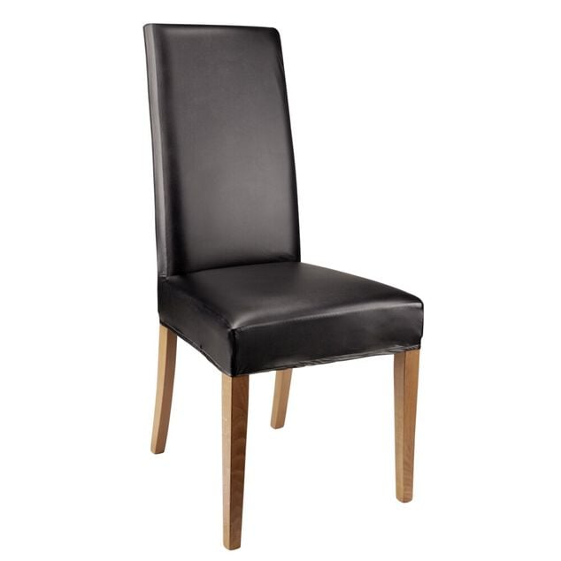 Housse de chaise simili noir ou blanc 38x30xH55 cm