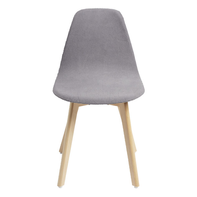 Housse de chaise scandinave extensible grise 45x40xH45cm