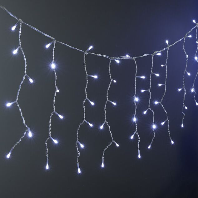 Guirlande de No&euml;l bordure de toit 190LED blanc froid L720cm