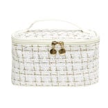 Trousse de toilette et maquillage vanity 22x14xH12cm - 2 modèles noir ou blanc