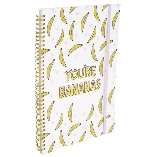 Cahier &agrave; spirale avec &eacute;lastique lat&eacute;ral format A4 184 pages