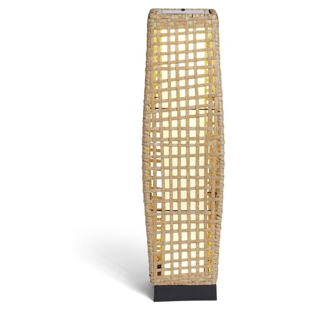 Lanterne solaire osier m&eacute;tal Bali &Oslash;16xH68cm