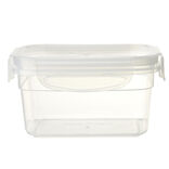 Boîte alimentaire rectangulaire plastique transparent 18,5x9,5xH6cm
