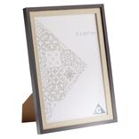 Cadre photo bois naturel et noir 25x34cm pour photo 21x29,7cm