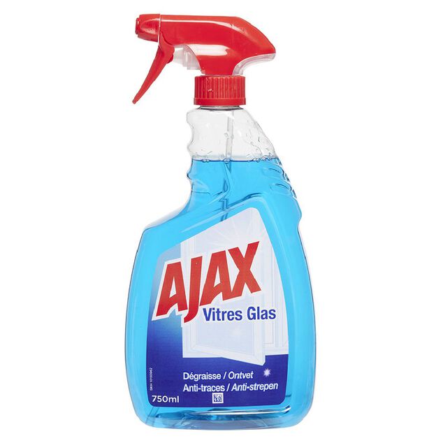 Spray Ajax pour vitres d&eacute;graissant et anti-traces 750 ml