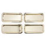 Plat &agrave; cake x4 en carton dor&eacute; 15,5x34cm