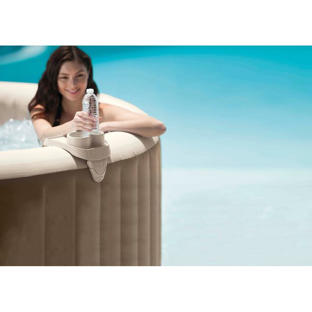 Porte gobelet double blanc pour spa Intex