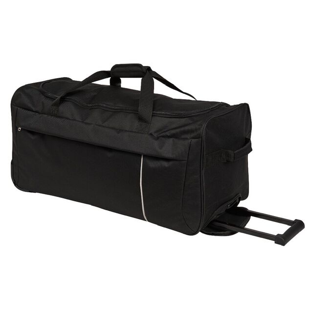 Sac de voyage trolley noir &agrave; roulettes