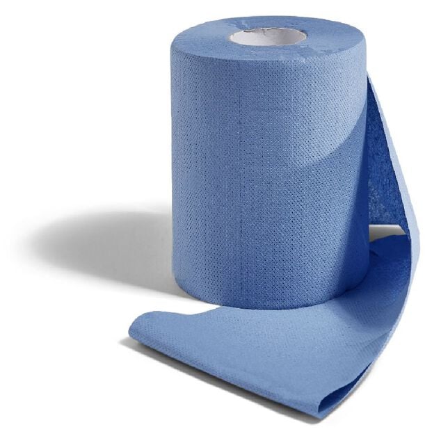 Bobine d'essuyage industriel en ouate de cellulose recycl&eacute;e