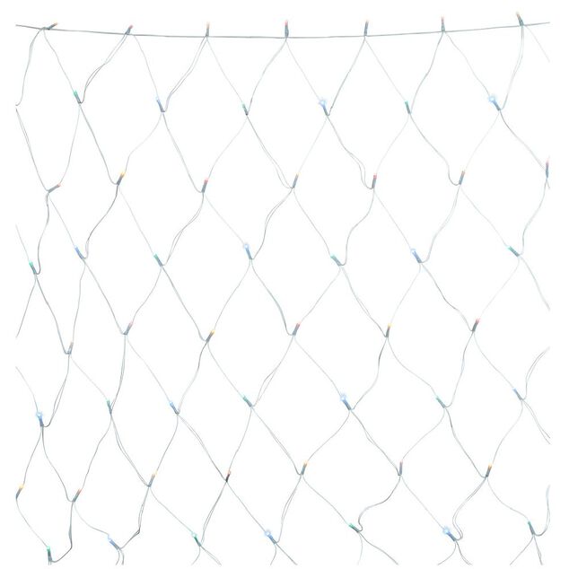 Filet lumineux 100LED multicolore 120x120cm