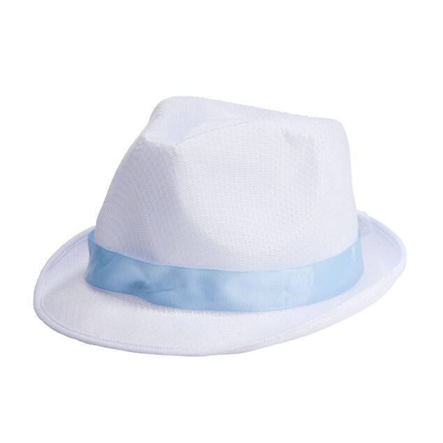 Chapeau d&eacute;tective blanc liser&eacute; color&eacute; (3 mod&egrave;les)