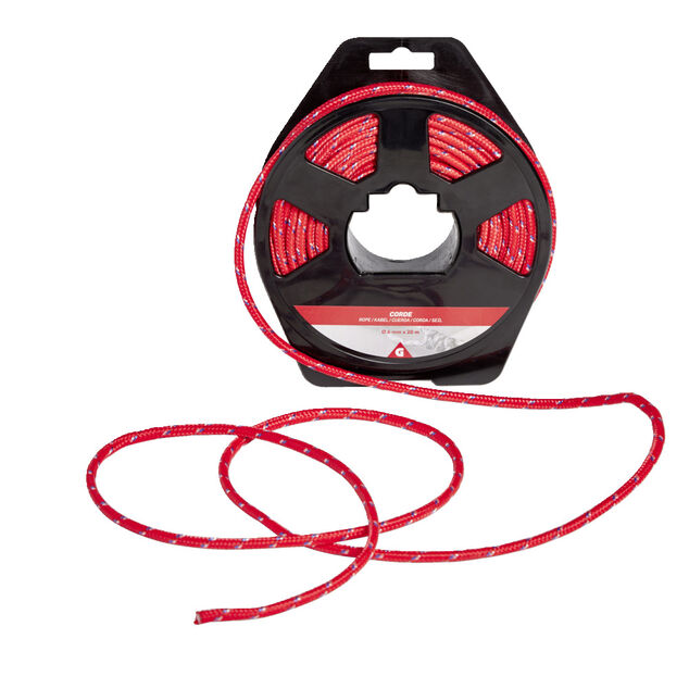 Corde &Oslash;6mmx20m plastique jaune