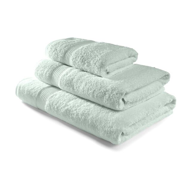 Serviette de toilette 50x90cm coton vert c&eacute;ladon