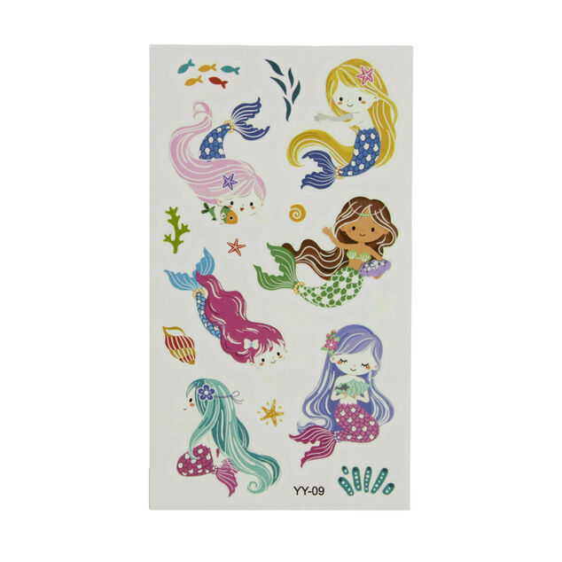 Tatouage enfant éphémère phosphorescent 3 feuillets (2 modèles)