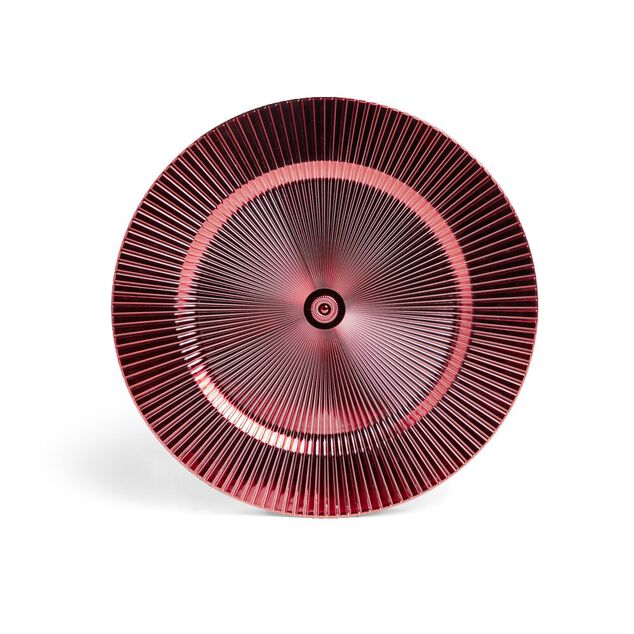 Sous assiette rond strié rouge Ø33cm