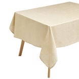 Nappe en tissu doré effet jute 140x300cm