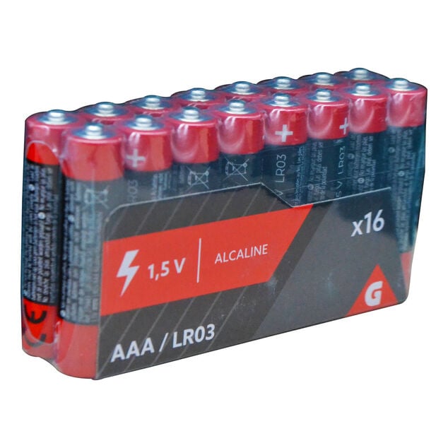 Pile alcaline LR03 AAA 1,5V x16
