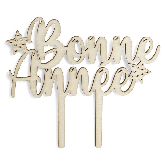 Décoration pour gâteau de Noël en bois (4 modèles)