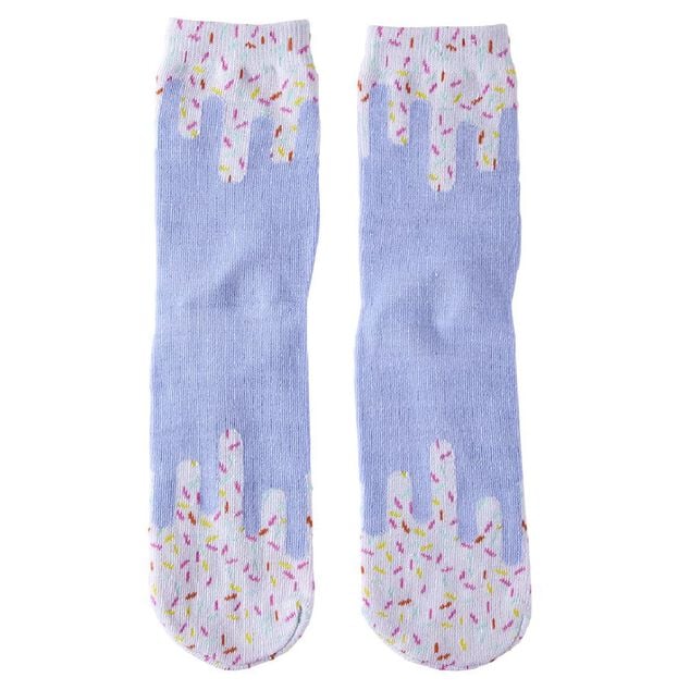Chaussette fantaisie bleu