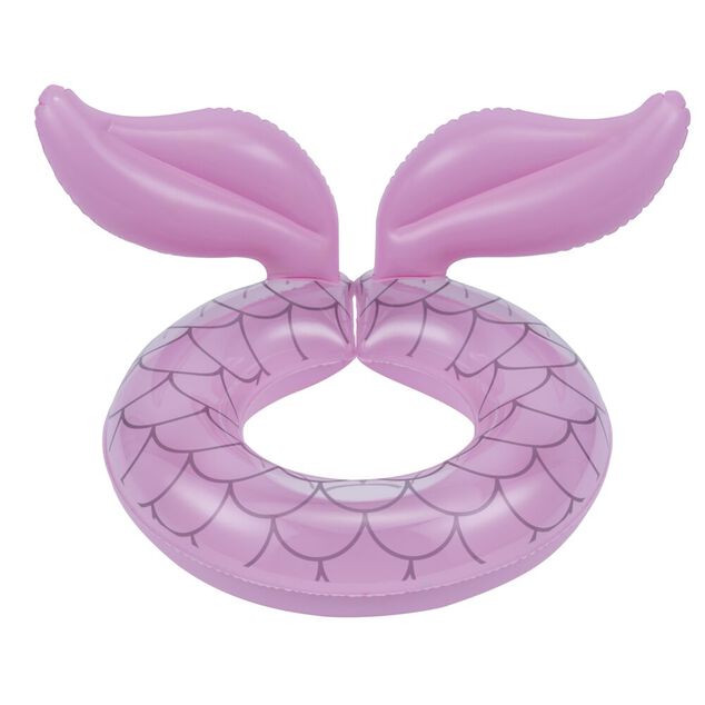 Bou&eacute;e ronde en plastique ouverte design queue de sir&egrave;ne rose 48x55cm