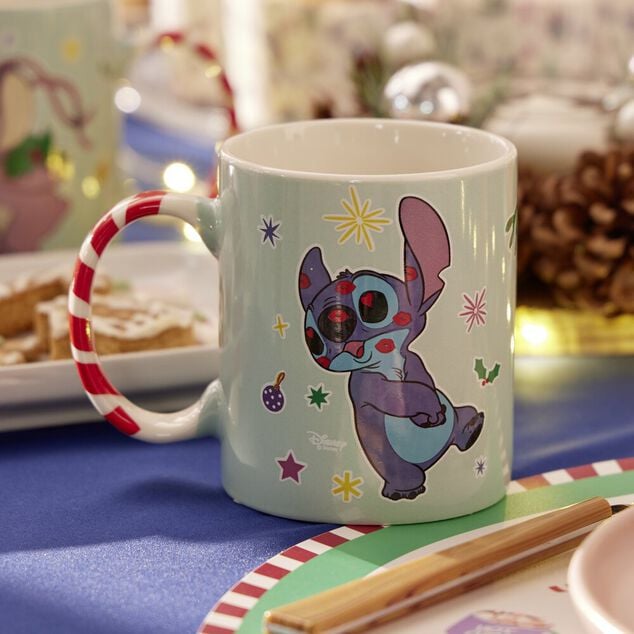 Mug No&euml;l Disney Stitch porcelaine 350ml (2 mod&egrave;les)