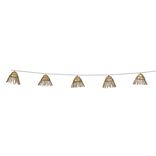 Guirlande solaire Laos lanternes tress&eacute;es 2,7m