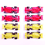 Mini voiture de course rouge et jaune x8