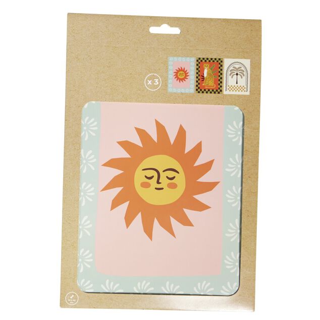 Affiche d&eacute;co x3 papier th&egrave;me tropical 10x15cm (4 mod&egrave;les)