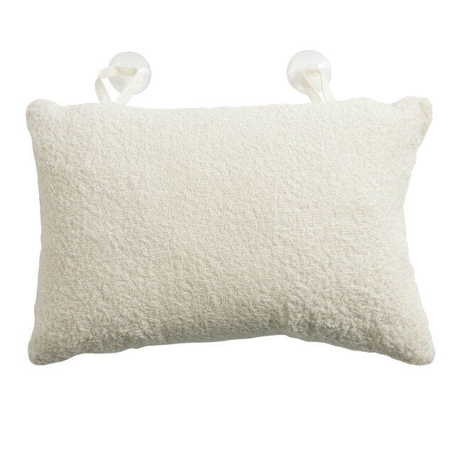 Oreiller de bain textile avec ventouses 33x24x10cm