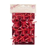 Décoration de Noël mini cloche brillante 12 pièces Ø3xH3,5cm (3 modèles)