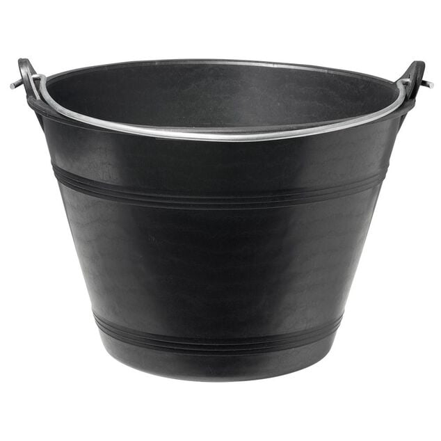 Seau plastique noir 12L &Oslash;35xH23cm