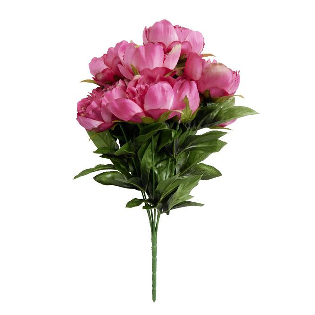 Bouquet fleurs artificielles pivoines 10 t&ecirc;tes H42cm - 3 mod&egrave;les