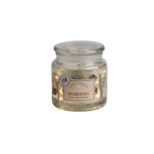 Bougie parfum&eacute;e 12H avec d&eacute;cor int&eacute;rieur LED (4 mod&egrave;les)