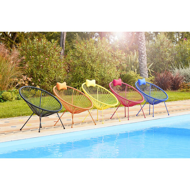 Coussin de t&ecirc;te pour fauteuil Urban uni orange 15x25cm
